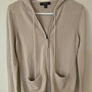 Ann Taylor Tan Zip-Up Hoodie